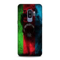 Samsung Galaxy S9 Plus Uyumlu Kılıf Azarbaijan (35) Fit Design Kılıf Bayrak Aslanlı