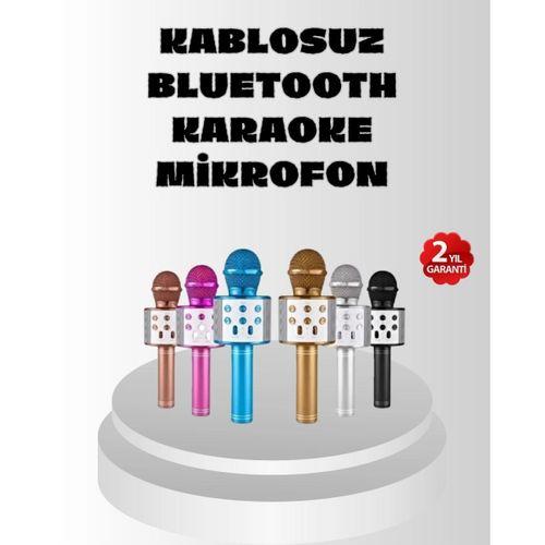 Kablosuz Bluetooth Karaoke Mikrofon Yankı Efektli