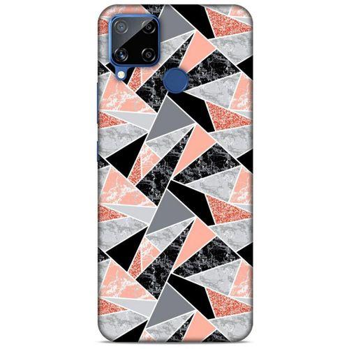 Mermer Desenli (32) Tema Soft Silikon Kılıf Bakır rengi Oppo Realme C15 Kılıf