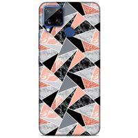 Mermer Desenli (32) Tema Soft Silikon Kılıf Bakır rengi Oppo Realme C15 Kılıf