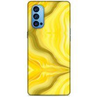 Mermer Desenli (11) Tema Tam Koruma Sarı Oppo Reno 4 Pro Kılıf