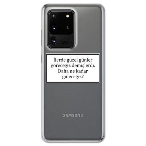 Galaxy S20 Ultra Kılıf HD Yazı Baskılı Silikon Arka Kapak - Yazı 7