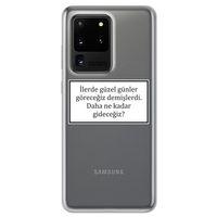 Galaxy S20 Ultra Kılıf HD Yazı Baskılı Silikon Arka Kapak - Yazı 7