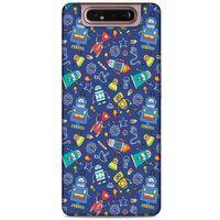 Retro (7) Desen Telefon Kılıfı Renkli Samsung Galaxy A80 Kılıf
