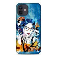 Lopard Apple iPhone 12 Uyumlu Kılıf Sürreal Yüzler ♀ (27) Tasarımlı Kılıf Baskılı