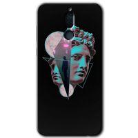 MRCİLETİSİM Huawei Mate 10 Lite Kılıf HD Desen Baskılı Arka Kapak + Temperli Cam - Heykel