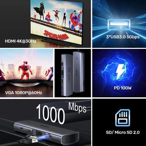 UNITEK USB-C 9in1 UNIVERSAL DOCKING STATION (D1113A)