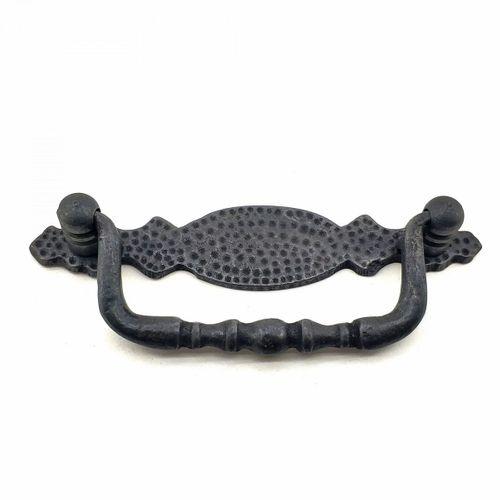 Antika Tarz Dekoratif Pirinç Dövme Sallantı Kapı Kulbu - 43x118 Mm, Oksit