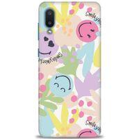Samsung Galaxy A02 Kılıf HD Baskılı Kılıf - Smiley World + Tam Ekran Koruyucu