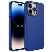 Apple iPhone 14 Pro Max Kılıf Metal Çerçeve ve Buton Tasarımlı Silikon Zore Luna Kapak