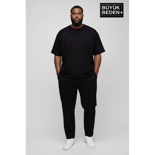 Büyük Beden Erkek Basic Tişört – Pamuklu Düz T-Shirt 3XL-6XL SPR26BTS10