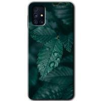 Galaxy M31s Kılıf HD Desen Baskılı Arka Kapak - Yağmurlu Yaprak