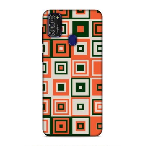Samsung Galaxy M21 Uyumlu Kılıf Insomnia (29) Arka Koruma Kılıfı Turuncu Siyah