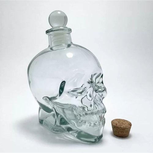 Cam Kurukafa İçki Şişesi 14 Cm Alk2155