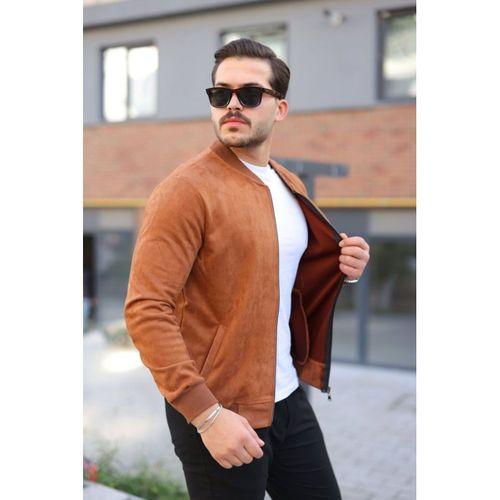 Erkek Scuba Süet Kumaş Bomber Hırka