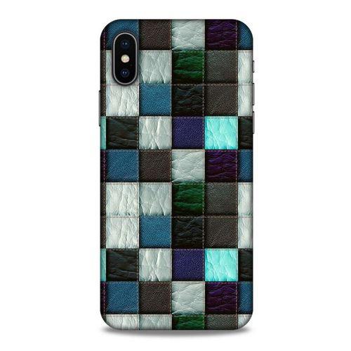 Apple iPhone XS Kılıf Patchwork (46) Core Armor Kılıf Gri Cam Göbeği