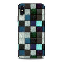 Apple iPhone XS Kılıf Patchwork (46) Core Armor Kılıf Gri Cam Göbeği