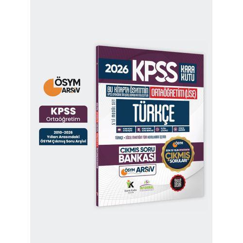 2026 FULLOrtaöğretim KPSS Türkçe Kara Kutu ÖSYM Çıkmış Soru Bankası Son 15 Yıl (Sadece Ortaöğretim)