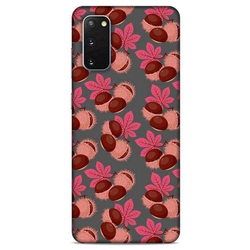 Frutix Kestane 02 Samsung Galaxy S20 Kılıf Desenli Silikon
