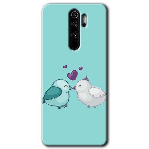 BeRa Aksesuar Xiaomi Redmi Note 8 Pro Kılıf Baskılı Kapak - Mutlu Kuşlar +Tam Kaplayan Mat Seramik