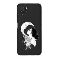Redmi Note 10s Moon And Women Desenli Premium Silikonlu Telefon Kılıfı