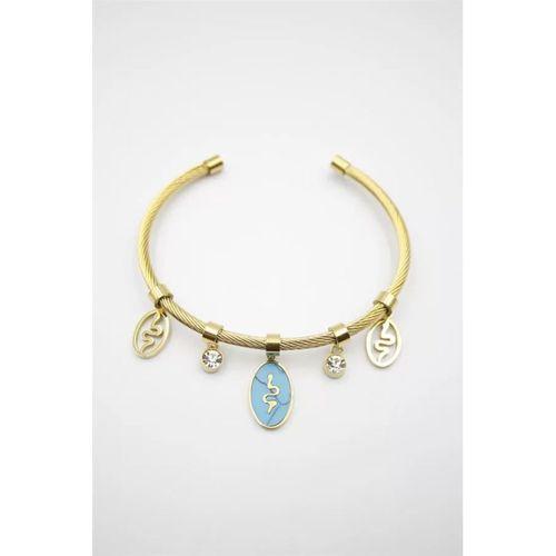 Yılan Örgü Bilezik - Altın