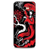 Lopard Samsung Galaxy J4 Plus Uyumlu Kılıf Soyut Sanat (11) Baskılı Tam Koruma