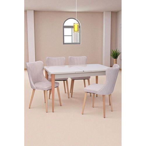 Tuna Kum Beji Lak Panel Mdf Mutfak Masa Takımı 80x130