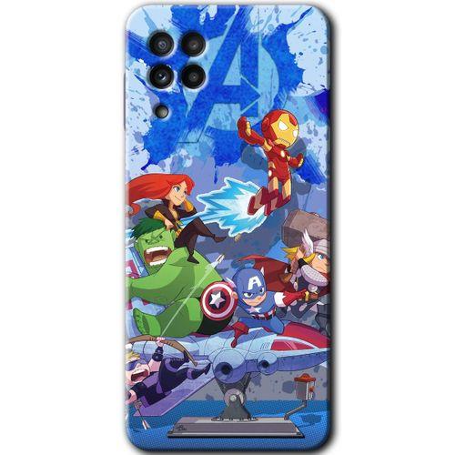Galaxy M22 Kılıf HD Desen Baskılı Arka Kapak - Avengers Cartoon
