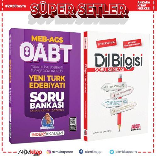 İndeks 2026 MEB AGS ÖABT Türk Dili ve Edebiyatı Türkçe Yeni Türk Edebiyatı ve AKM Dil Bilgisi Soru Bankası Seti 2 Kitap