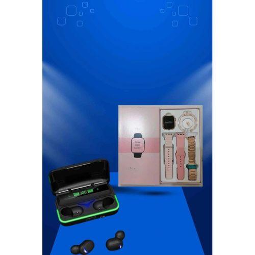 Kadınlara Özel Bileklik Hediyeli Akıllı Saat Ve Dijital Göstergeli Anc Özellikli Bluetooth Kulaklık