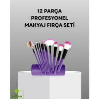 Ultra Yumuşak 12’li Makyaj Fırça Seti – Dökülme Yapmaz, Dalin Şampuan İle Temizlenebilir