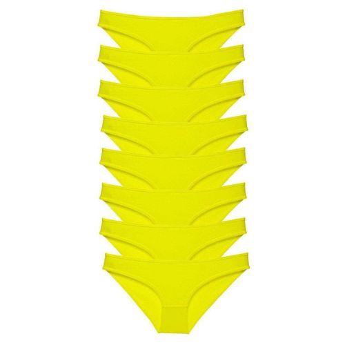 8 Adet Süper Eko Set Likralı Kadın Slip Külot Sarı