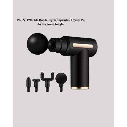 Şarjlı Kas Masaj Aleti 6 Kademe 4 Başlık Derin Doku EMS Titreşim Sporcu Masaj Tabancası