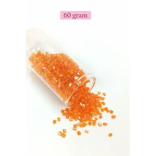 Kesme Cam Boncuk 2mm - 60 Gram - Şeffaf Turuncu - BNC362
