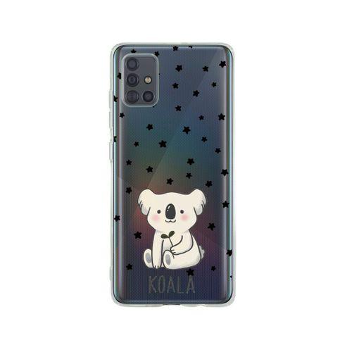 Samsung A71 Koala Desenli Premium Şeffaf Silikon Kılıf