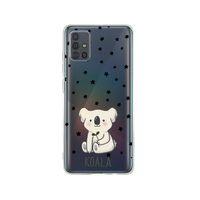 Samsung A71 Koala Desenli Premium Şeffaf Silikon Kılıf