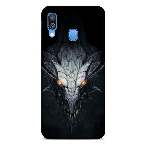 Samsung Galaxy A40 Kılıf Dragons (13) Silikon Kap Gri Ejderha