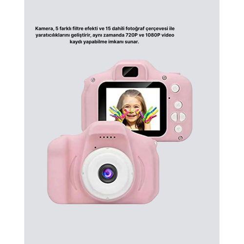 Mini Dijital Çocuk Kamerası 8mp Hd Ekranlı 1080p Video Ve Şarjlı