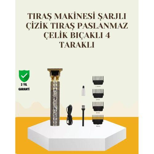 Şarjlı Titanyum Bıçaklı Saç Ve Sakal Kesme Makinesi