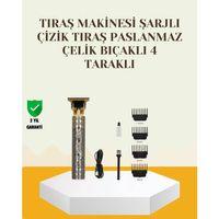 Şarjlı Titanyum Bıçaklı Saç Ve Sakal Kesme Makinesi