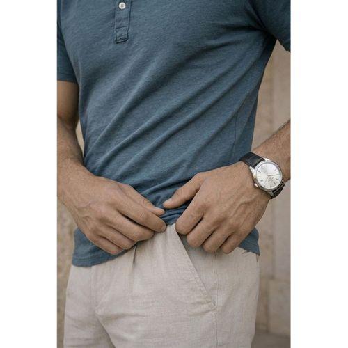 Edgar Regular Fit 3 Düğmeli Pat Flamlı Suprem Kumaş Pis Yaka Erkek T-Shirt - Çam Yeşili