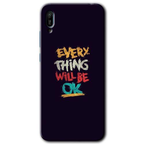 MRCİLETİSİM Huawei Y6 2019 Kılıf Baskılı Kapak - Everything + 5D Tam Kaplayan Cam