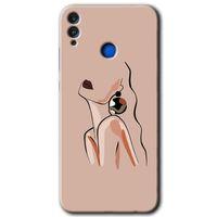 Honor 8x Kılıf HD Desen Baskılı Arka Kapak - Çizim Silüet + Kırılmaz Cam