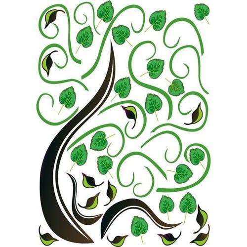 Duvar Çıkartma Stıcker Dekoratif Duvar Kağıdı Ağaçlı Pvc 70X50X0,5Cm