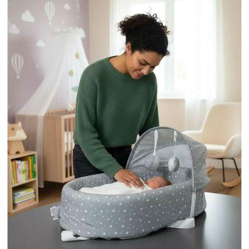 Taşınabilir Portatif Bebek Yatağı,sırt Çantasına Dönüşebilen Portatif Bebek Beşiği (gri)