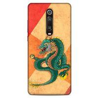 Xiaomi Redmi K20 Kılıf Dragons (24) Darbe Emici Kılıf Tatoo Yeşil Ejderha