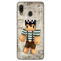 Lopard Samsung Galaxy A20 Uyumlu Kılıf PiXel (48) Bumper Kılıf Bob MC