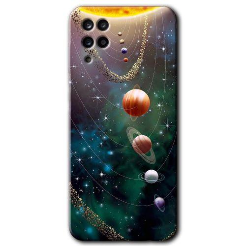 Potkal Hediye Fabrikası Samsung Galaxy A12 Kılıf HD Desen Baskılı Arka Kapak - Cosmos