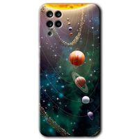 Potkal Hediye Fabrikası Samsung Galaxy A12 Kılıf HD Desen Baskılı Arka Kapak - Cosmos